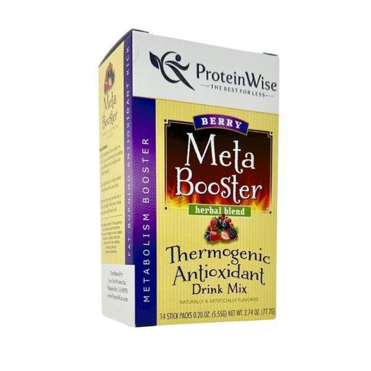 ProteinWise - Meta Booster Thermogenic Antioxidant Drink Mix - Berry- 14 Stick Packs