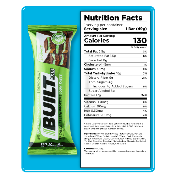 Built High Protein Bar - Mint Brownie - 1 Bar