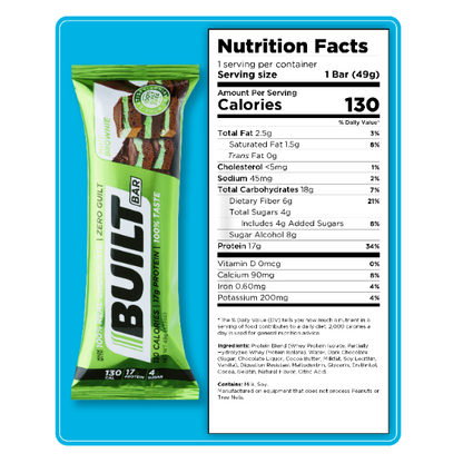 Built High Protein Bar - Mint Brownie - 1 Bar