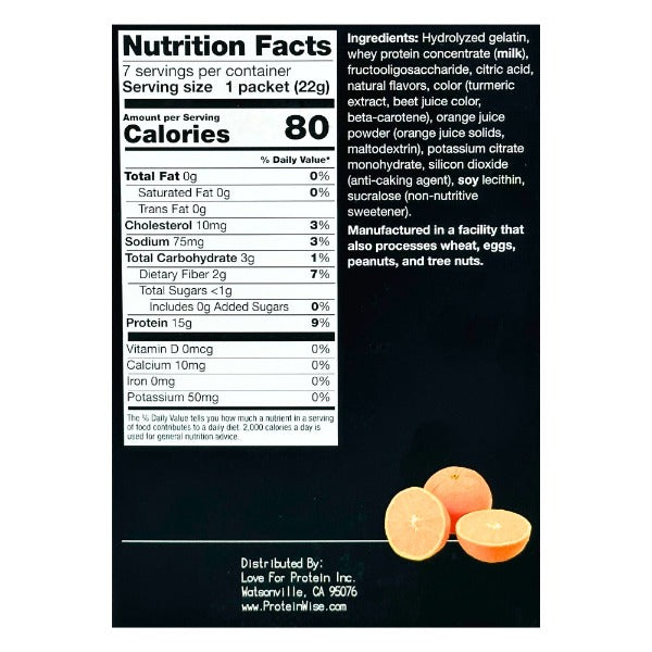 ProteinWise - Orange Fruit Drink Mix  - 7/Box