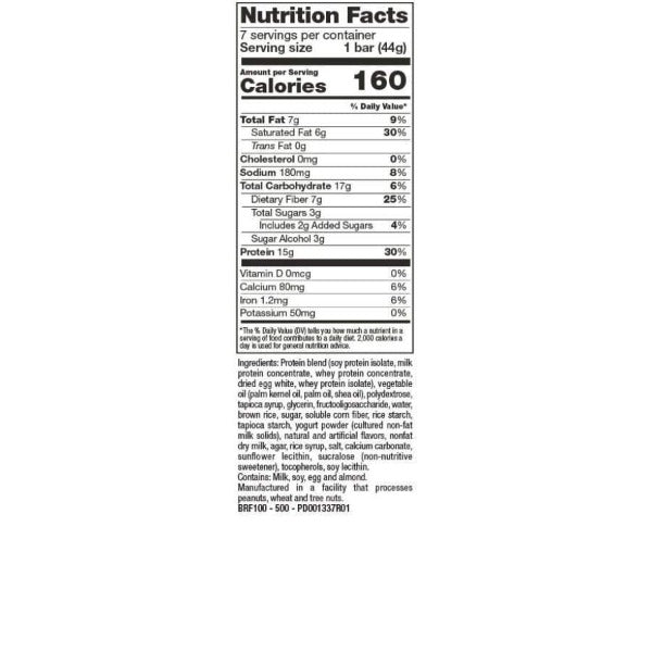 ProteinWise - Fluffy Vanilla Crisp Low Carb Protein Bars - 7 Bars