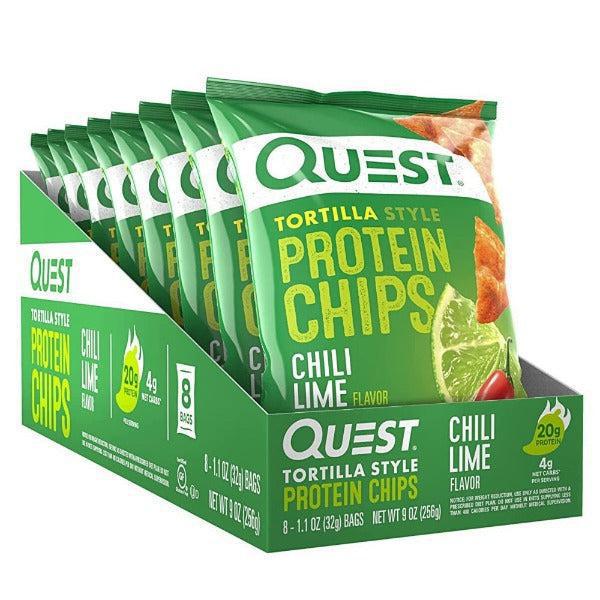 Quest Protein Tortilla Chips - Chili Lime - 8 Bags