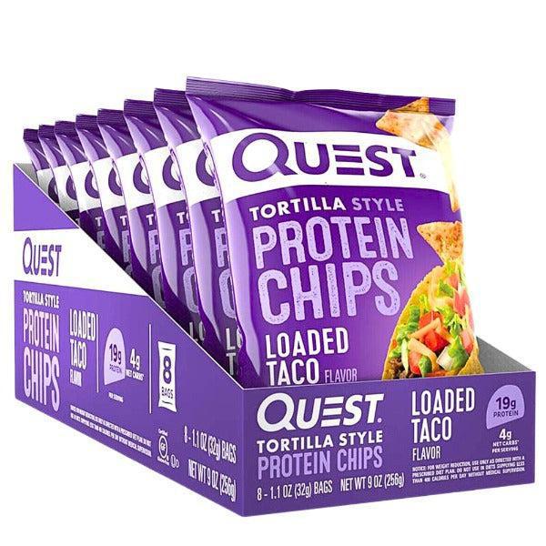 Quest Protein Tortilla Chips - Loaded Taco - 8 Bags
