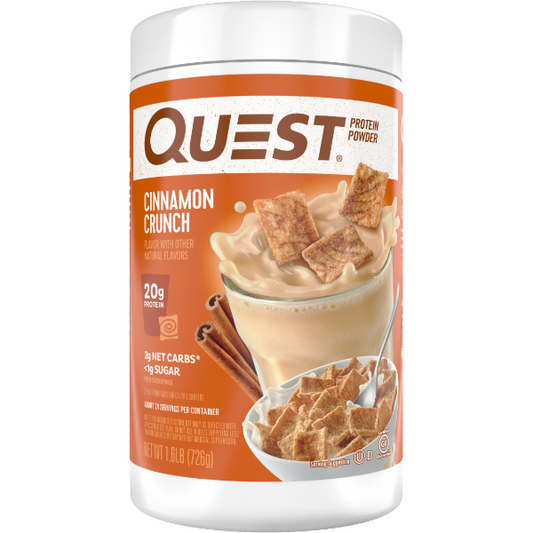Protein Powder - Quest High Protein Powder - Cinnamon Crunch  - 1.6 LB - ProteinWise
