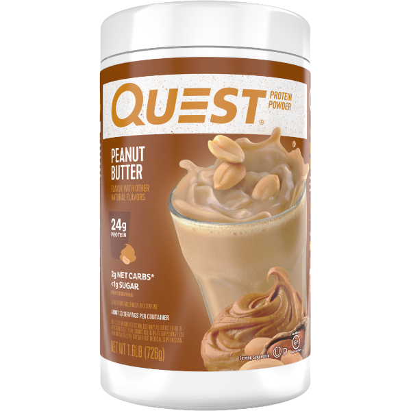 Protein Powder - Quest High Protein Powder - Peanut Butter  - 1.6 LB - ProteinWise