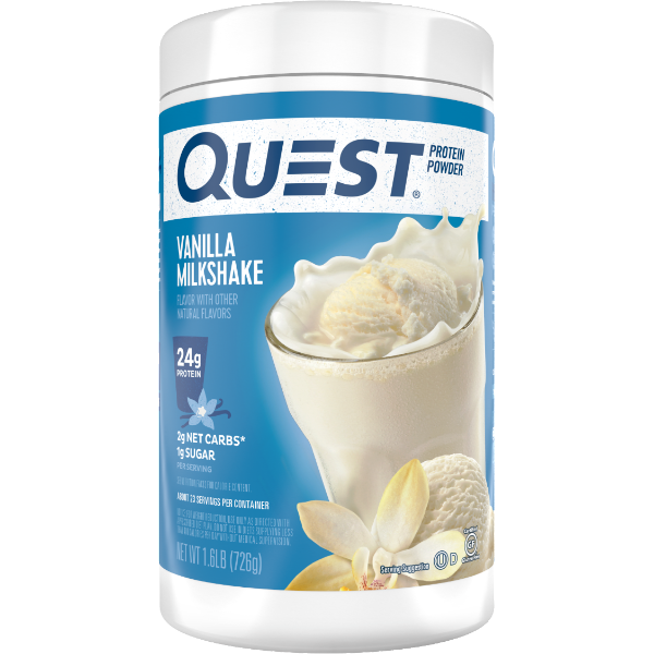 Protein Powder - Quest High Protein Powder - Vanilla Milkshake - 1.6 LB - ProteinWise