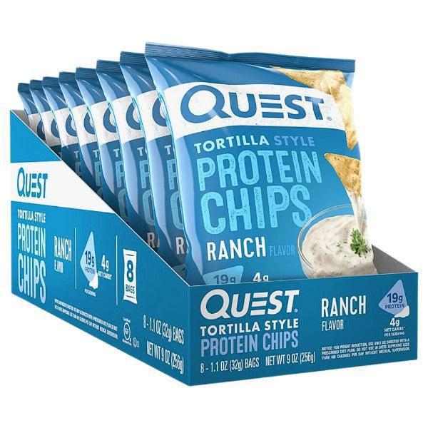 Quest Protein Tortilla Chips - Ranch - 8 Bags