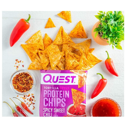 Quest Protein Tortilla Chips - Spicy Sweet Chili - 8 Bags