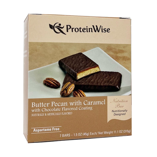 ProteinWise - Butter Pecan with Caramel Protein Snack Bar- 7/Box