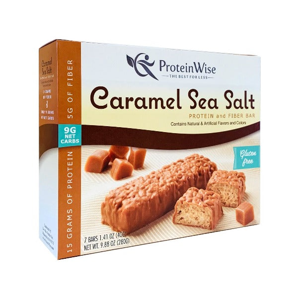 ProteinWise - Divine Caramel Sea Salt Protein Bars - 7/Box