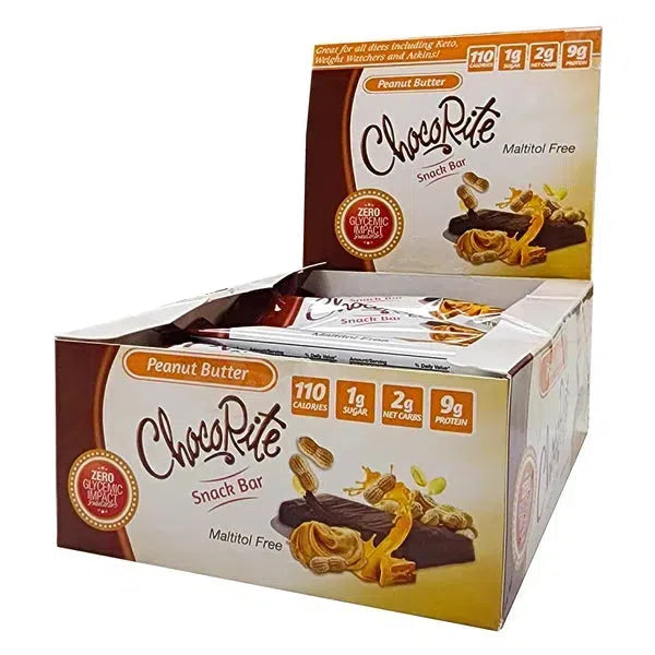 HealthSmart ChocoRite 34g Peanut Butter Bars - 16 Bars