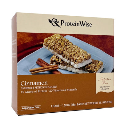 ProteinWise - Cinnamon Nutrition Bar - 7/Box