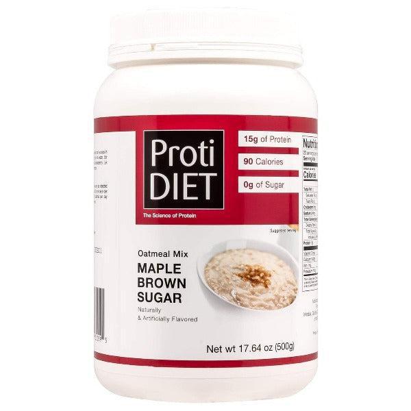 ProtiDiet - Maple Brown Sugar Instant Oatmeal Mix Jar - 17.6 oz