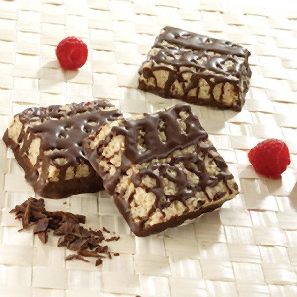 Protein Bars - ProtiDiet - High Protein Raspberry Dark Chocolate Squares - 7 Bars - ProteinWise
