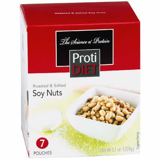 Snacks - ProtiDiet - Roasted & Salted Soy Nuts - 7/Box - ProteinWise