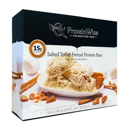 ProteinWise - Salted Toffee Pretzel Protein Bar - 7 Bars