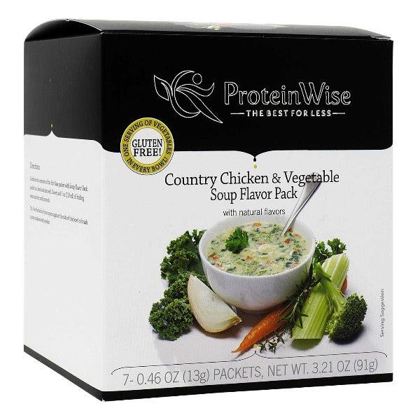 ProteinWise - VLC Country Chicken & Vegetable Soup Flavor Pack - 7/Box