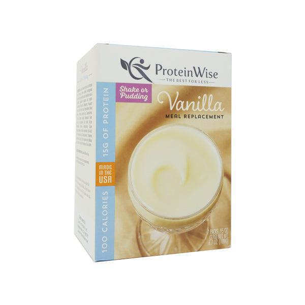 ProteinWise - Vanilla Meal Replacement Shake or Pudding - 100 Calorie - 7/Box