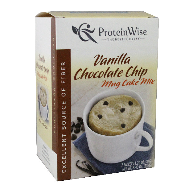 ProteinWise - High Protein Vanilla Chocolate Chip Mug Cakes - 7/Box