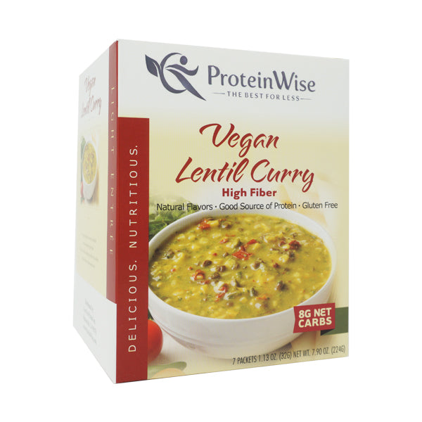 ProteinWise - Vegan Lentil Curry Light Entree - 7/Box